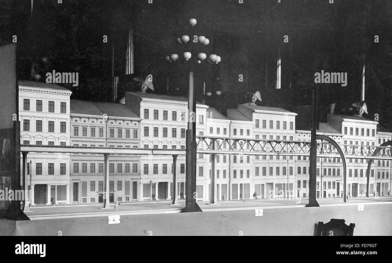Suspensión del modelo de ferrocarril en Berlín, 1906 Fotografía de