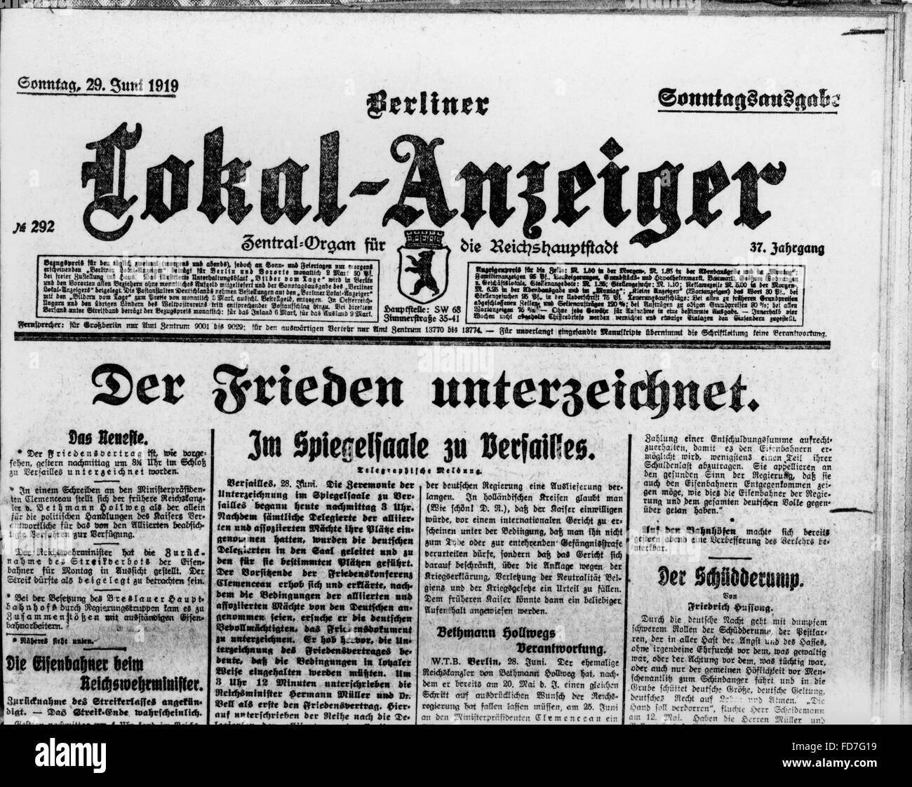 Tratado de versalles de 1919 fotografías e imágenes de alta resolución