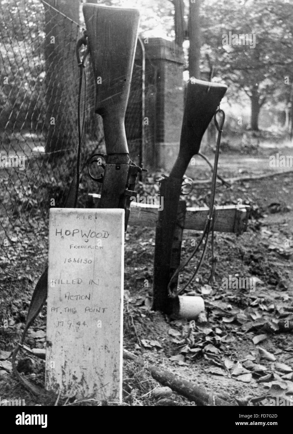 Tumba de paracaidista británico en Holanda, 1944 Foto de stock