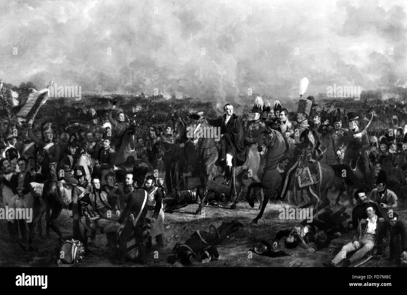 Batalla de Waterloo (Belle Alliance), 1815 Foto de stock