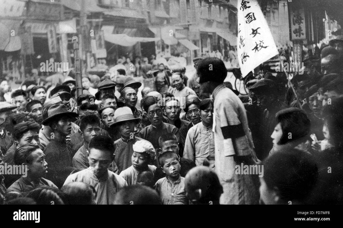 La agitación comunista en China, 1928 Foto de stock