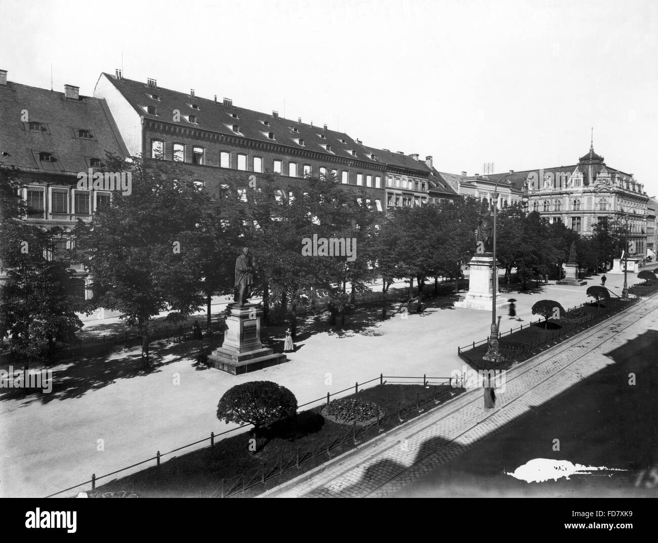 Promenadeplatz en Munich Foto de stock