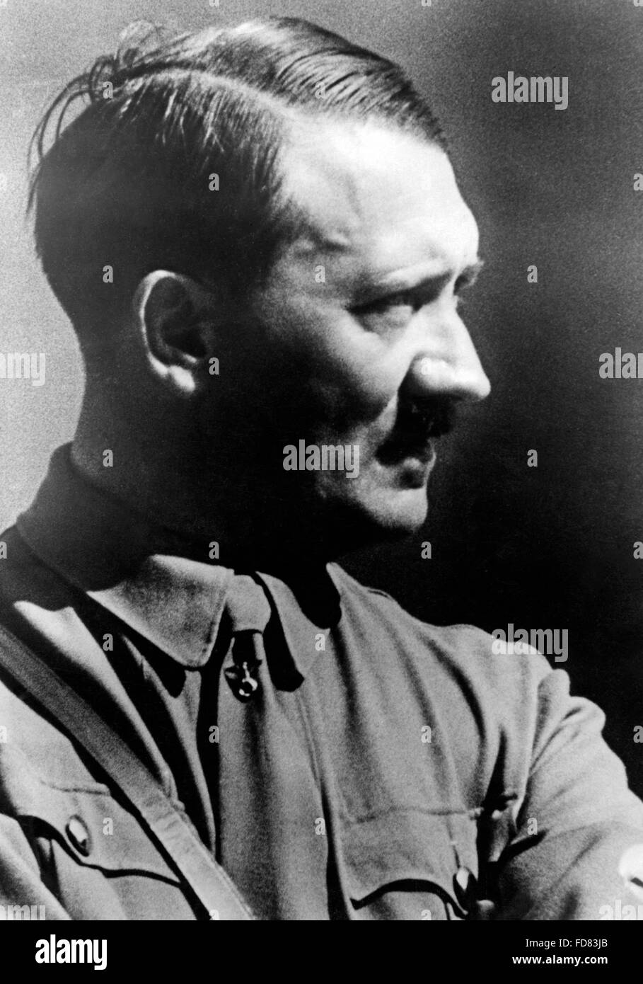 Retrato de perfil de Adolf Hitler, 1936 Foto de stock