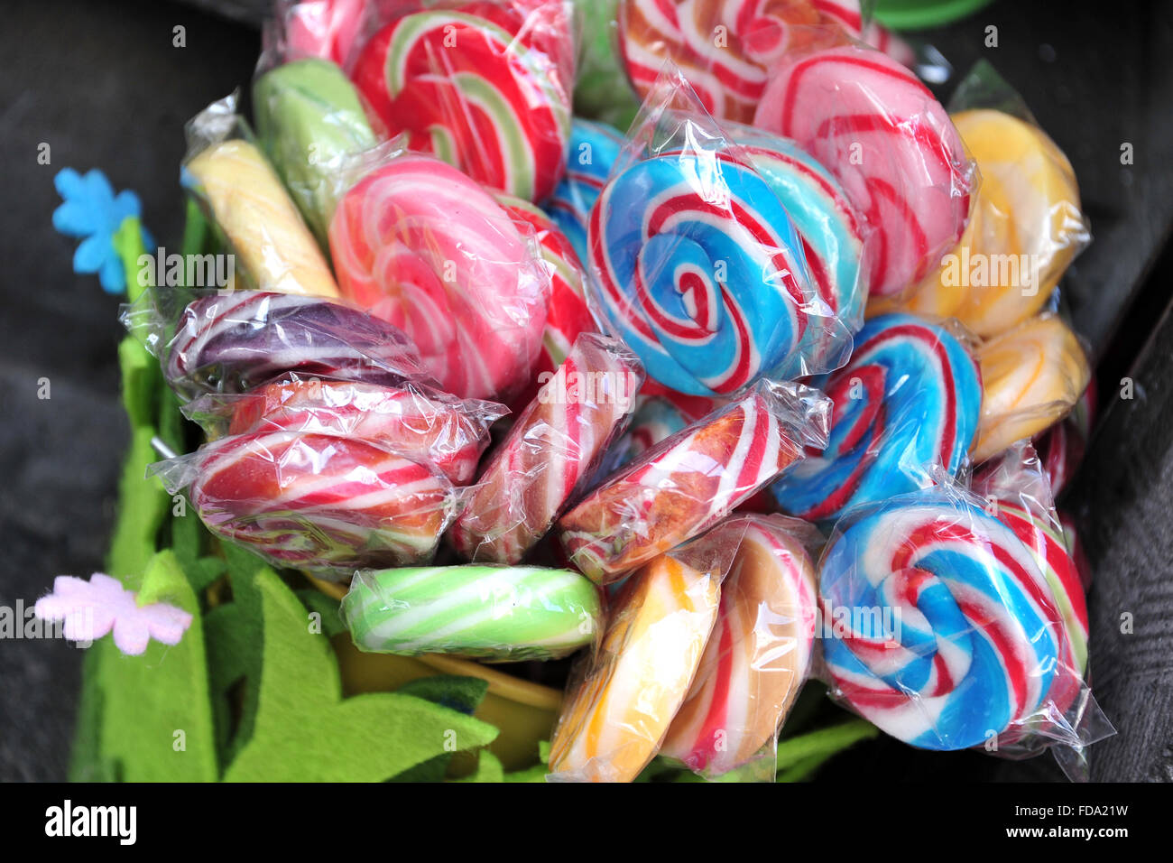Koeln, Alemania, handmade lollipops Foto de stock