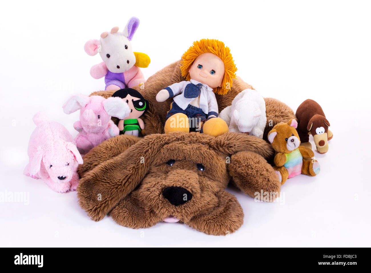 Grupo de animales de peluche de diferentes tipos y tamaños Fotografía de  stock - Alamy