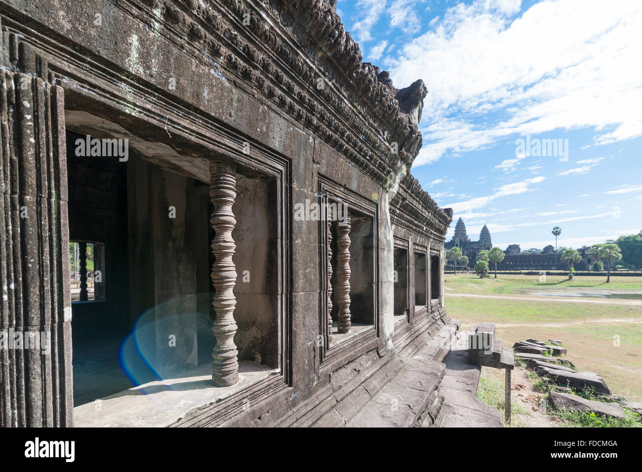Disparado desde la ventana de Angkor Wat Foto de stock