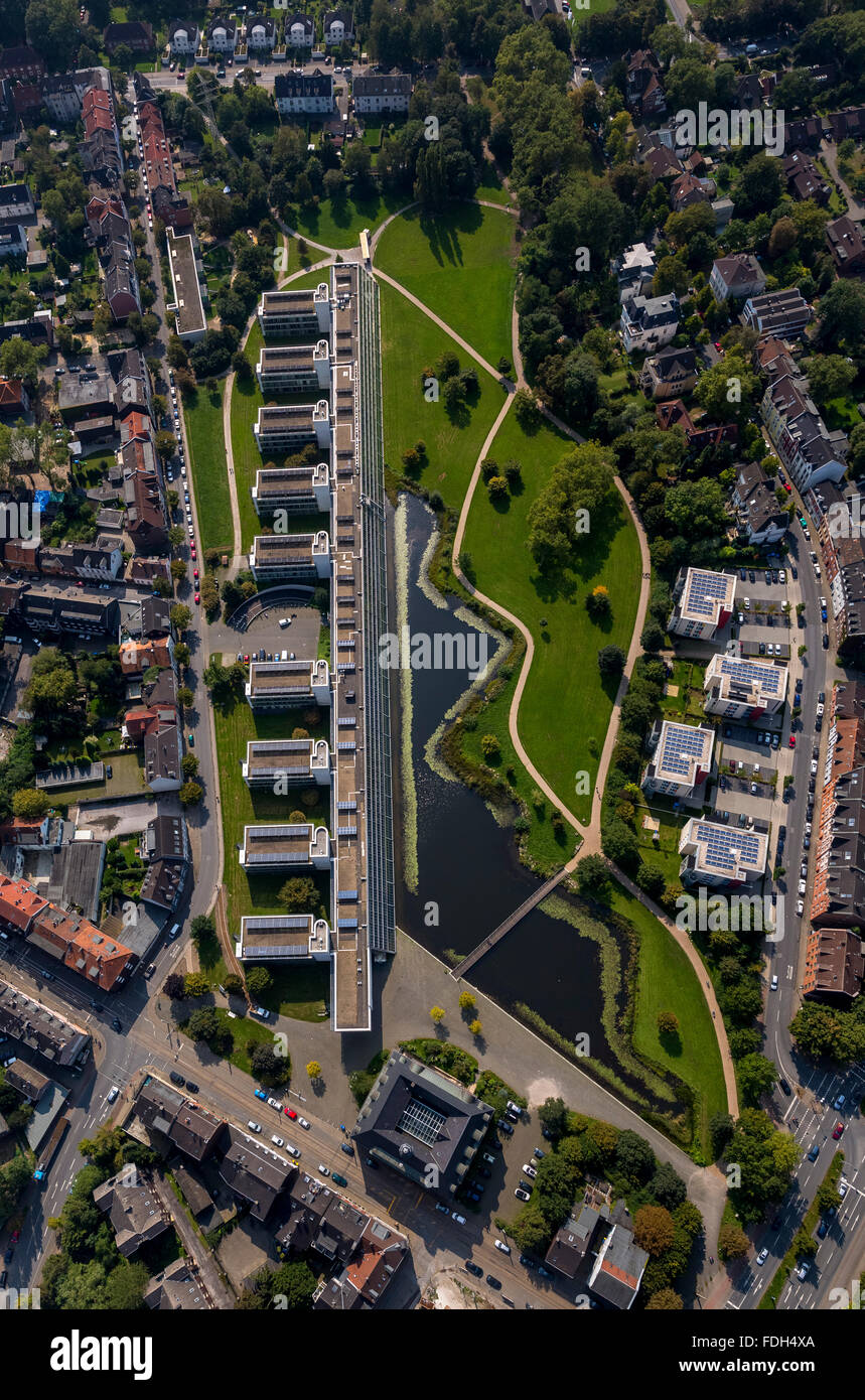 Vista aérea Rheinelbe, Parque de la ciencia, la innovación, el desarrollo económico Gelsenkirchen, Gelsenkirchen, área de Ruhr, Foto de stock