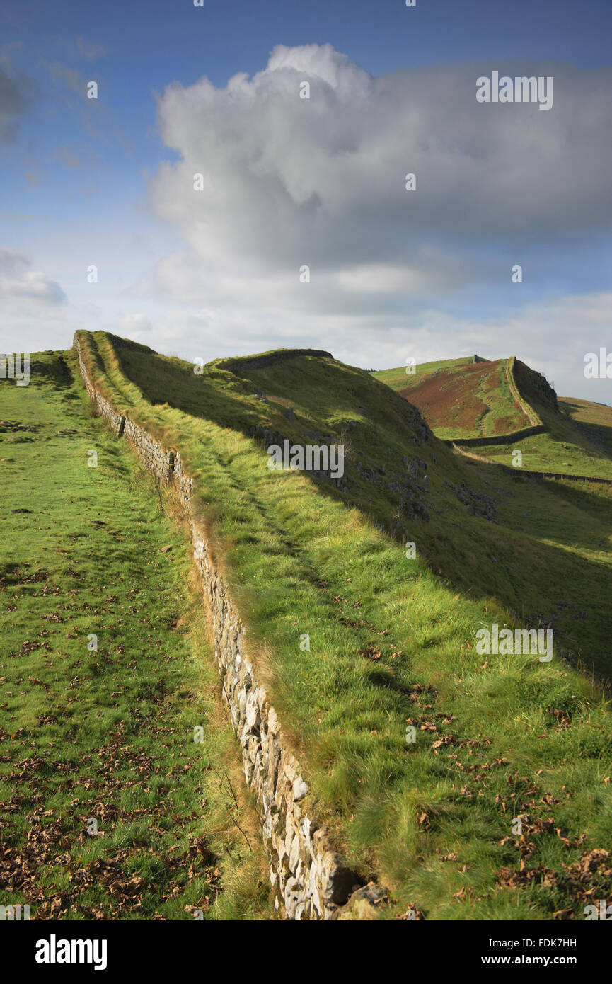 El Muro de Adriano, Northumberland. Foto de stock