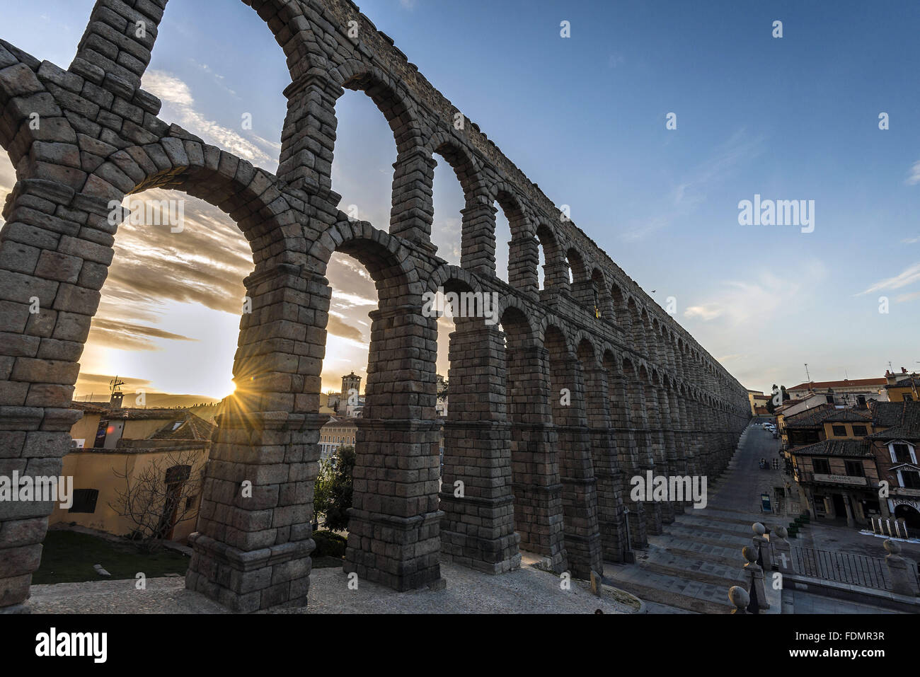 Acueducto de Segovia - Segovia provincia - comunidad autónoma de Castilla y León Foto de stock
