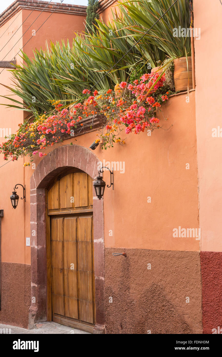 Casas de estilo colonial español en el centro histórico de San Miguel de  Allende, México Fotografía de stock - Alamy