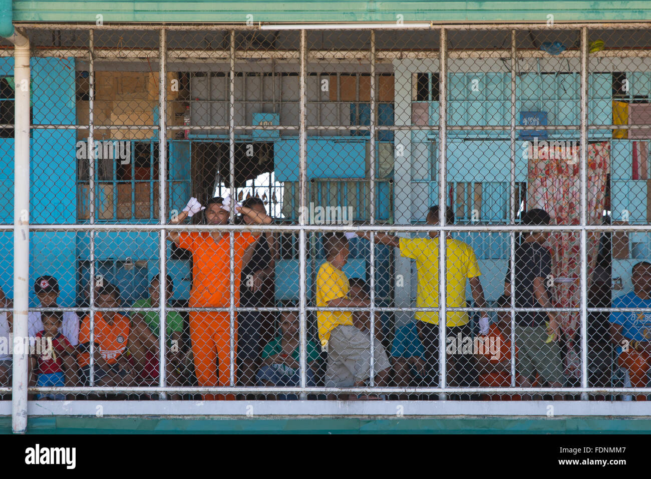 Los reclusos de la Prisión Provincial de Cebu y centro de rehabilitación, en la Ciudad de Cebu, Filipinas Foto de stock