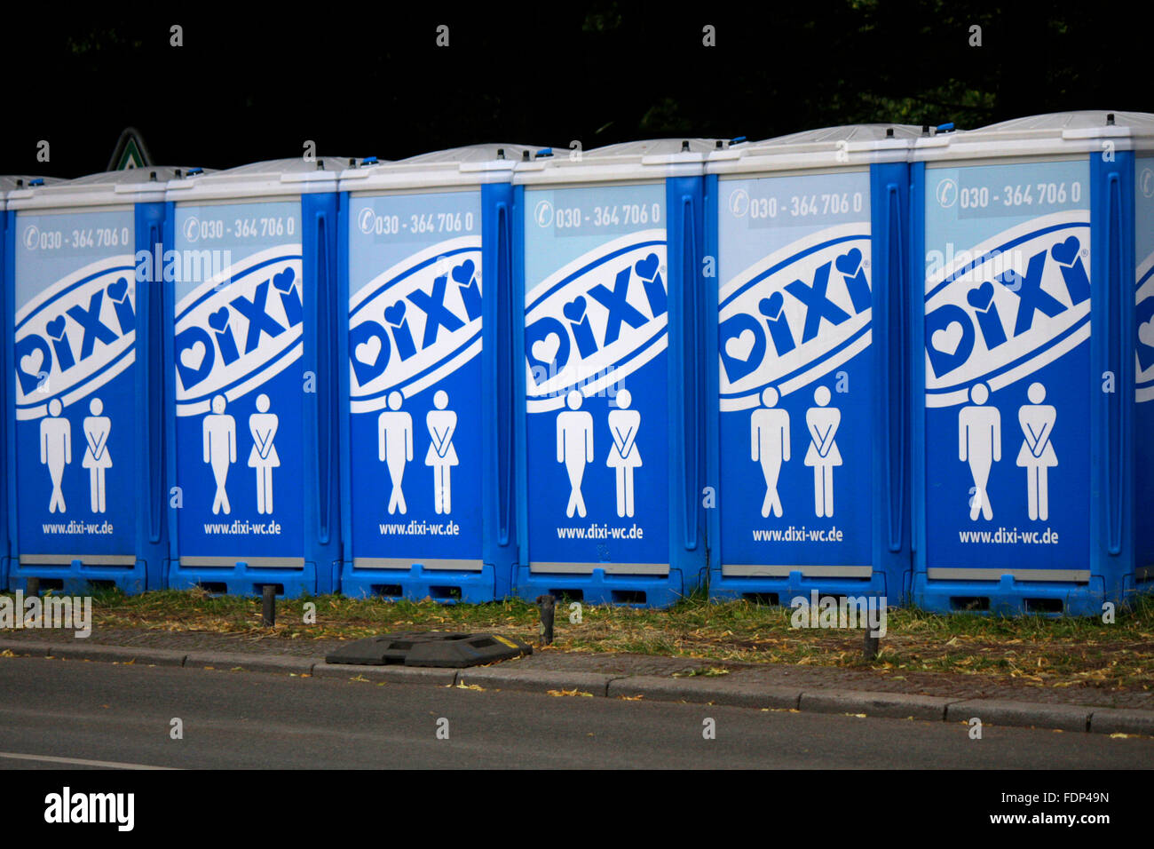 Markenname: 'Dixi', de Berlín. Foto de stock