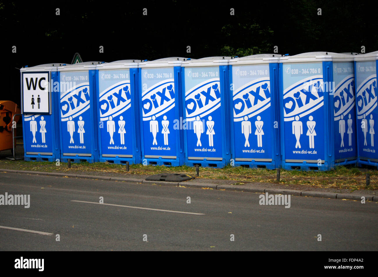 Markenname: 'Dixi', de Berlín. Foto de stock