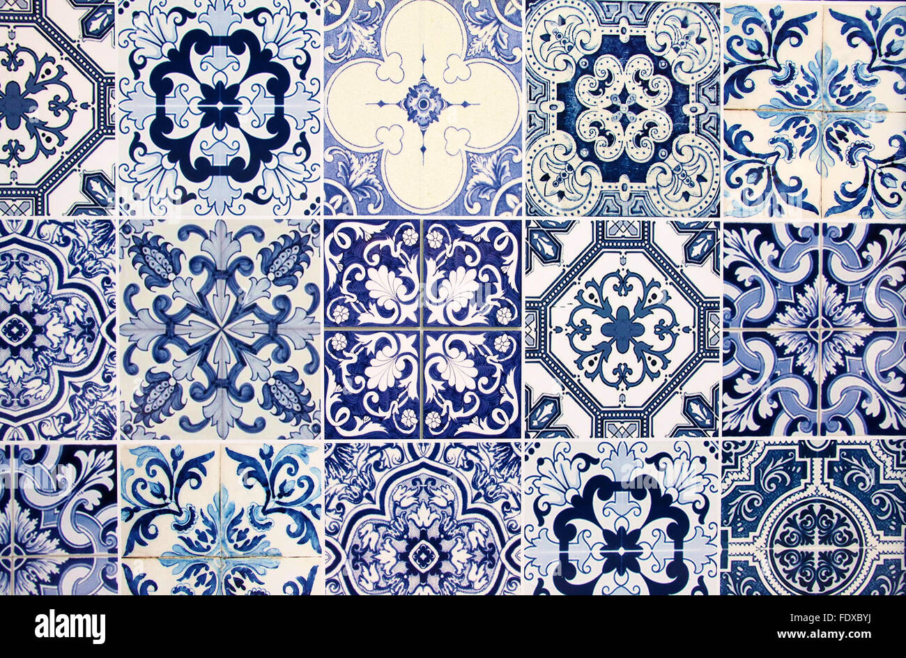 Azulejos portugueses tradicionales Foto de stock