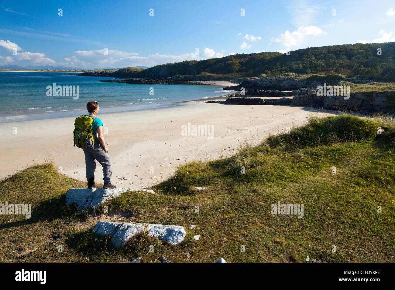 Arriba Clonmass Walker Bay, el SDRA Forest Park, Condado de Donegal, Irlanda. Foto de stock