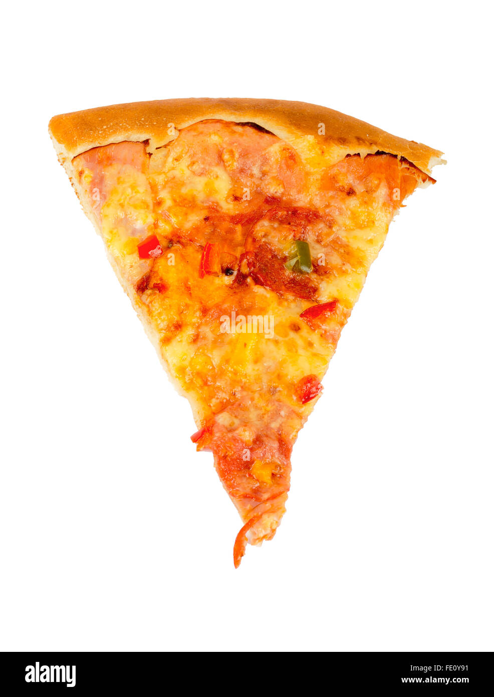 Deliciosa porción de pizza Foto de stock