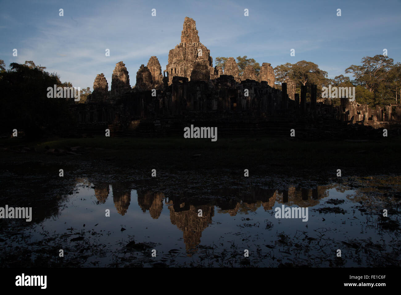 Bayon, Siem Reap en Camboya, destino turístico de Asia Foto de stock