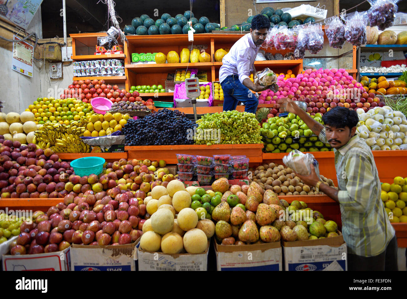 La India Goa mercado de fruta y verdura en Panaji Foto de stock