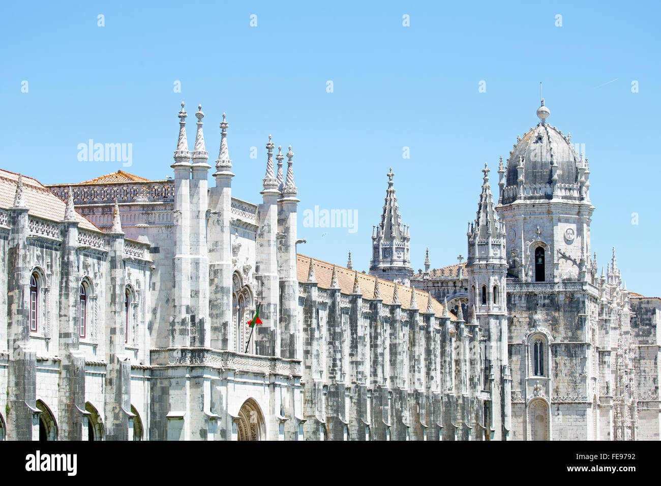 El Monasterio de San Jeronimos, es uno de los monumentos más famosos de Portugal, construido en el estilo manuelino. Foto de stock