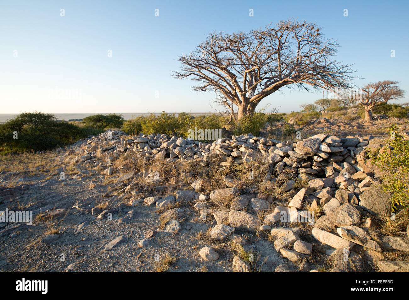 Las ruinas de la antigua civilización en Kubu Island Foto de stock