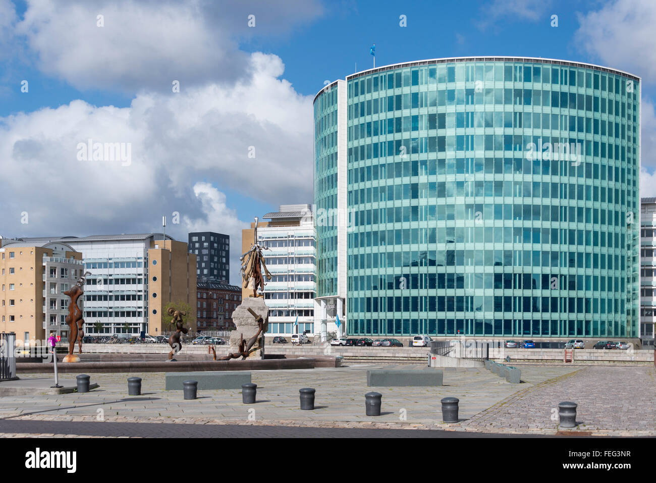 Alm. Edificio de oficinas Brand A/S, Midtermolen, Copenhague (Kobenhavn), Reino de Dinamarca Foto de stock