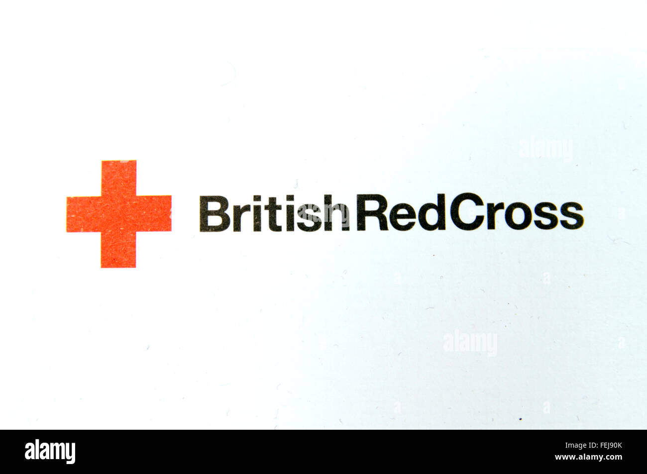 Emblema de la Cruz Roja Británica Foto de stock