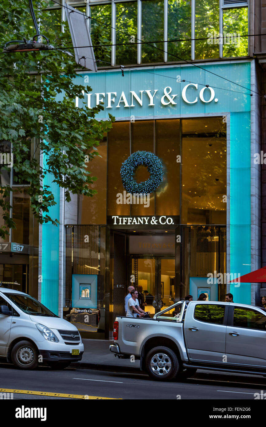 Tiffany & Co, Melbourne, Australia Foto de stock