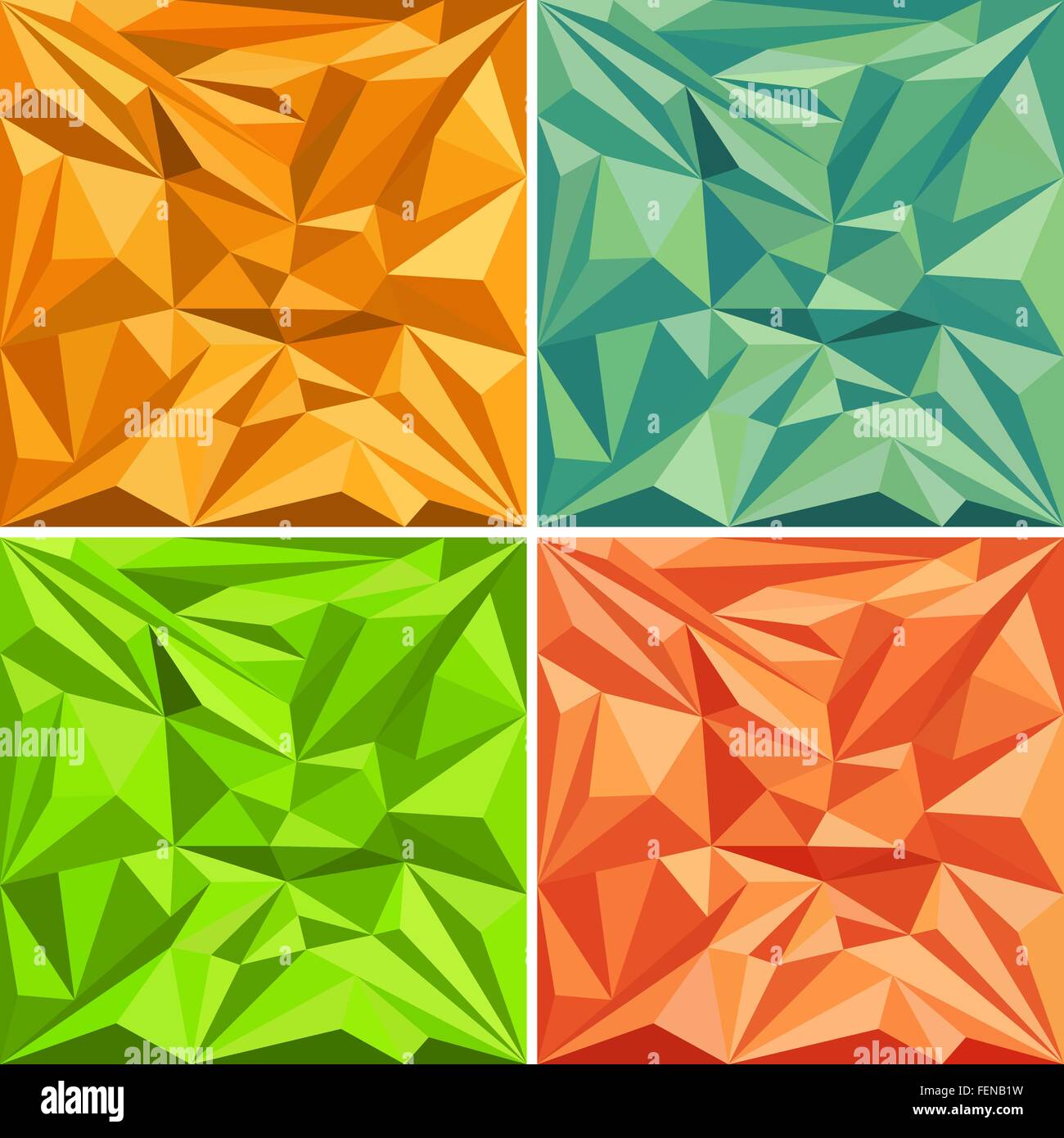 Conjunto de triángulos poligonales patrón vectorial antecedentes en varios colores Ilustración del Vector