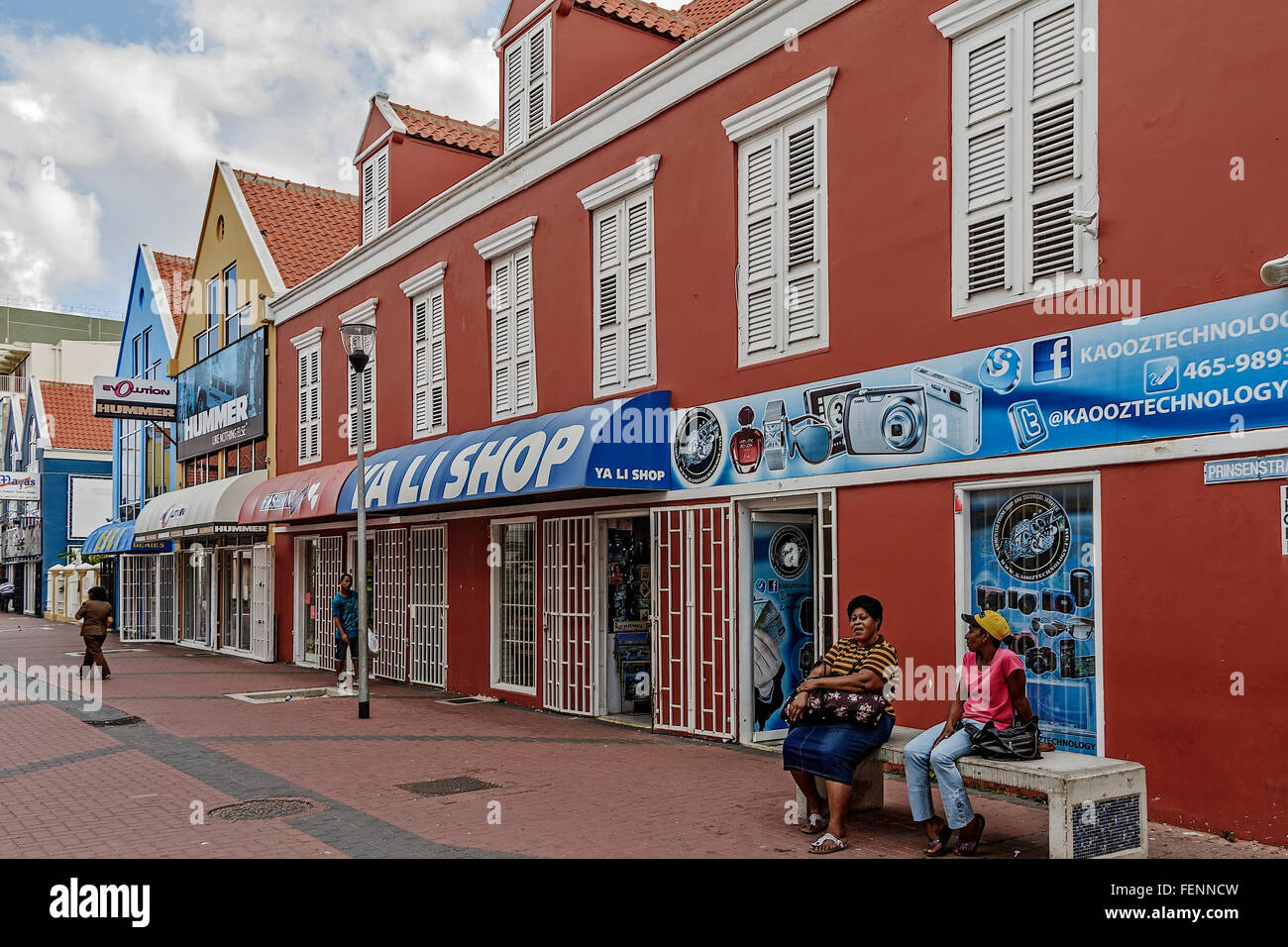 Escena callejera Curaçao ANTILLAS HOLANDESAS Foto de stock