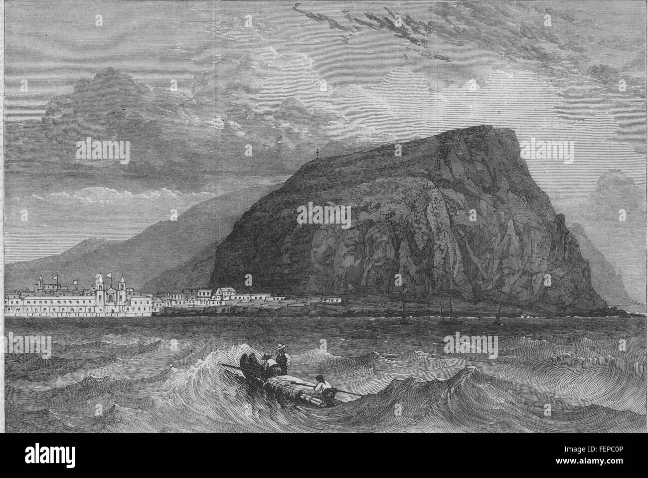 CHILE Terremoto de Perú 1868 Arica, en el Perú, visitado por el