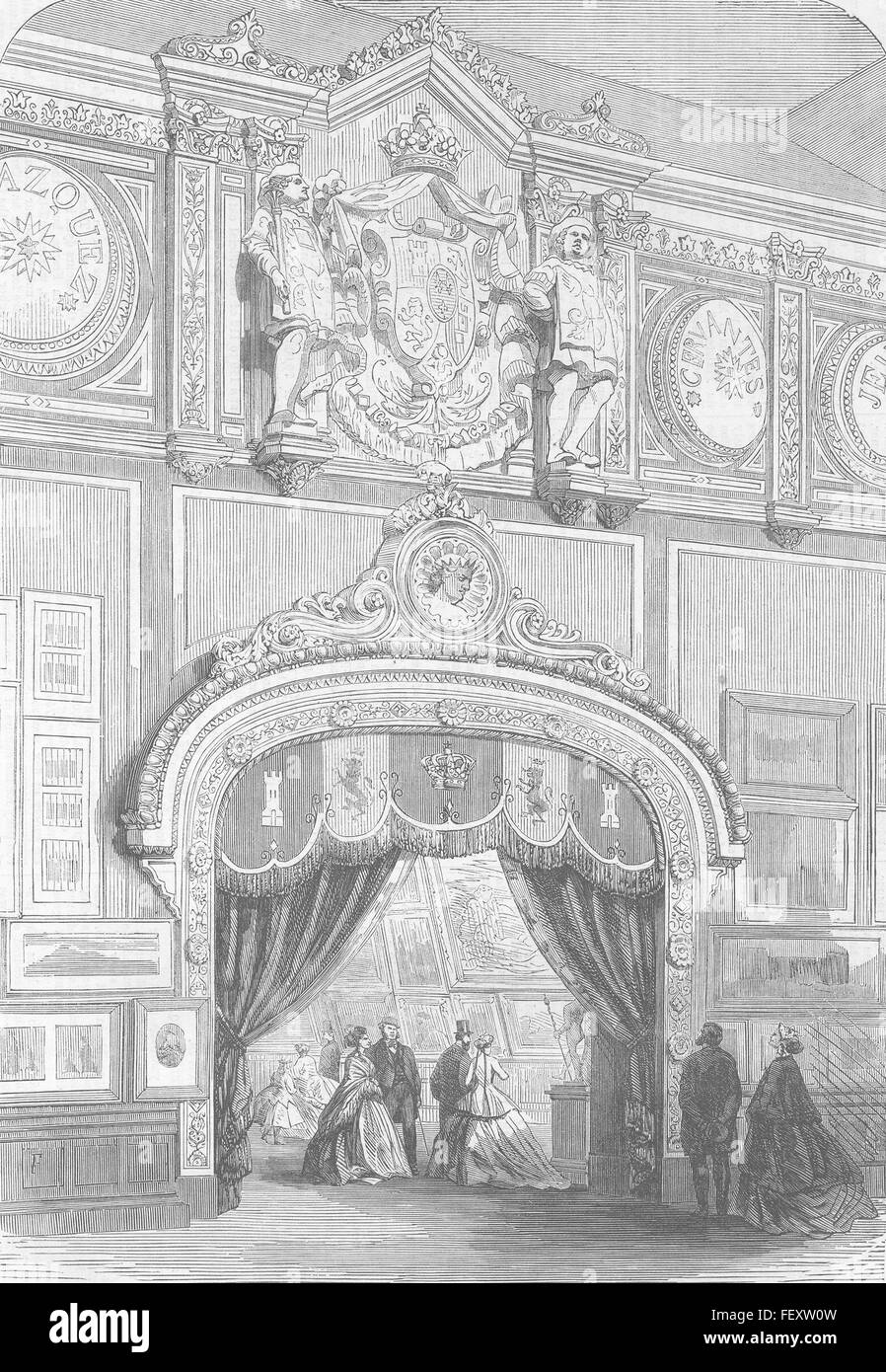 España Entrada al español Picture-Gallery 1867. Illustrated London News Foto de stock