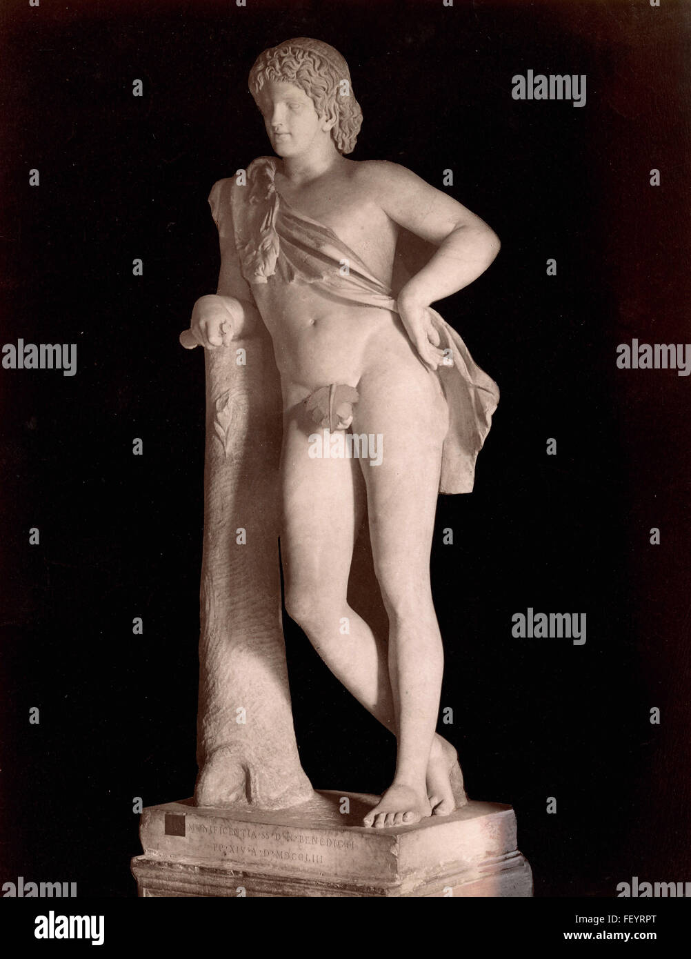 Faun de Praxiteles estatua griega Foto de stock