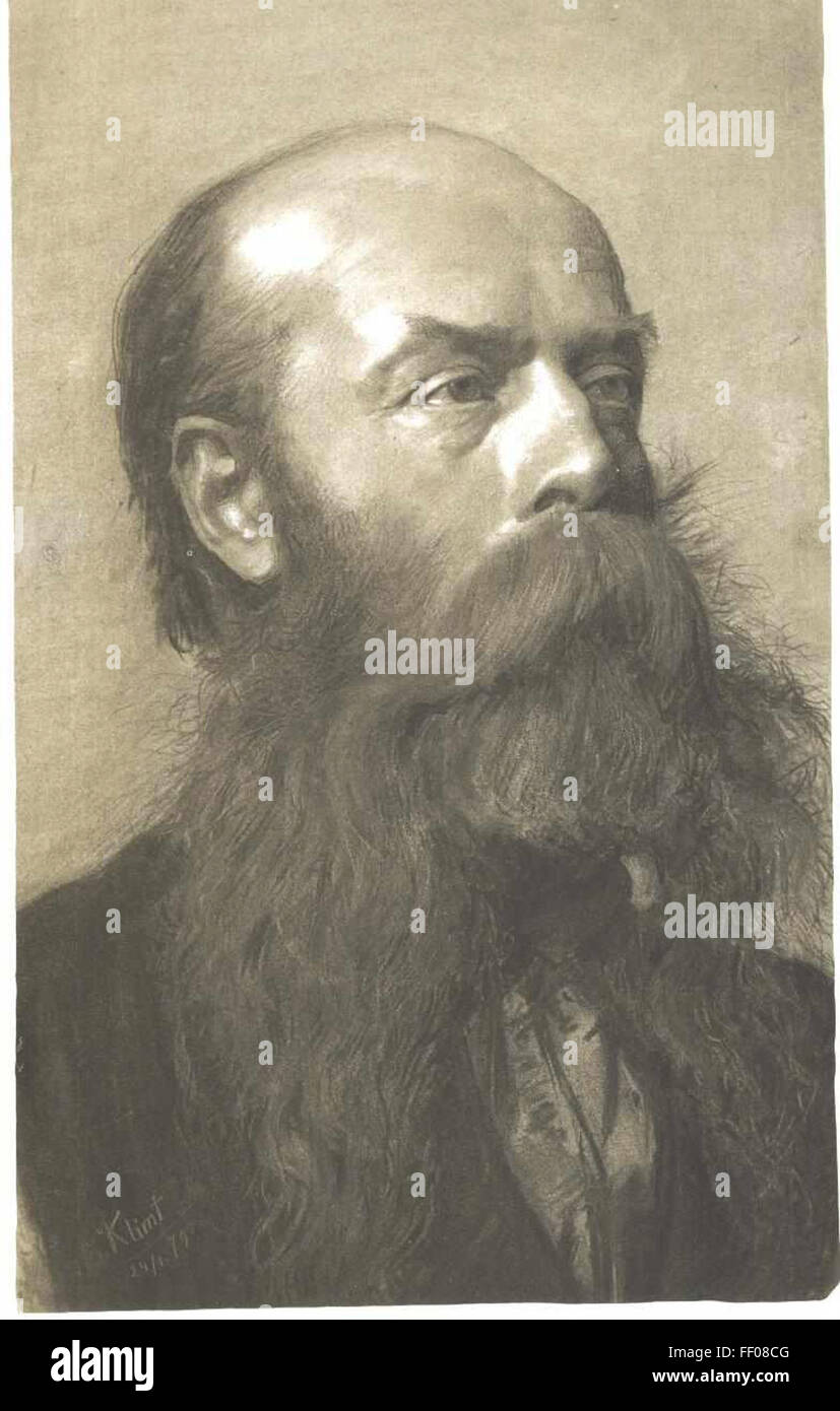 Gustav Klimt dibujo Foto de stock