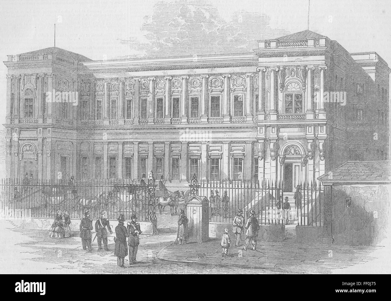 Hotel en Francia del Ministro de Relaciones Exteriores, París 1856. Veces ilustrado Foto de stock