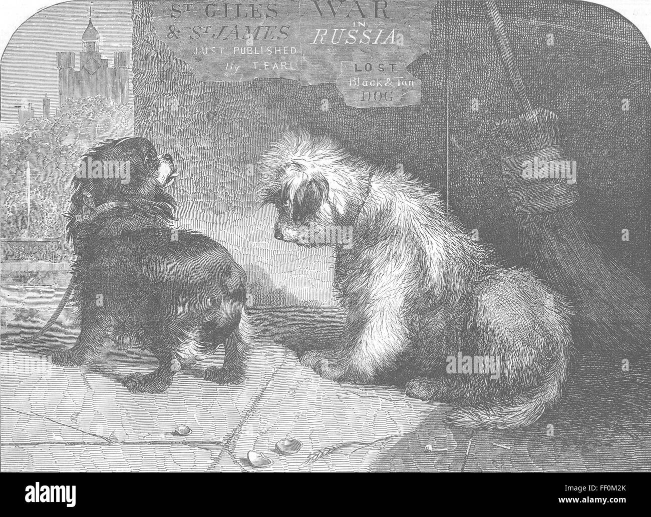 LONDON St Giles y St James en 1854. Illustrated London News Foto de stock