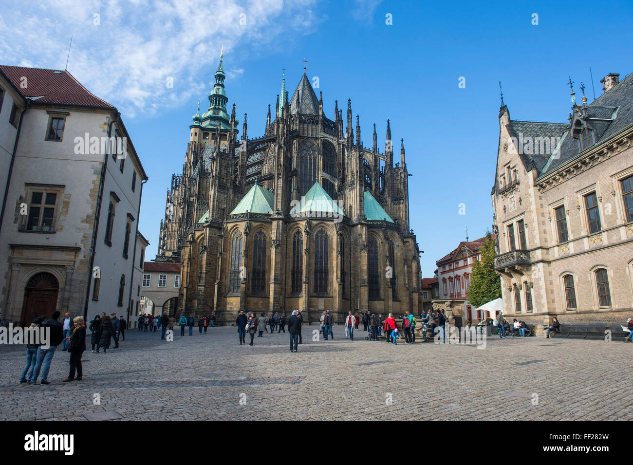 El castillo de Praga, Sitio del Patrimonio Mundial de la UNESCO, Praga, República Checa, Europa Foto de stock