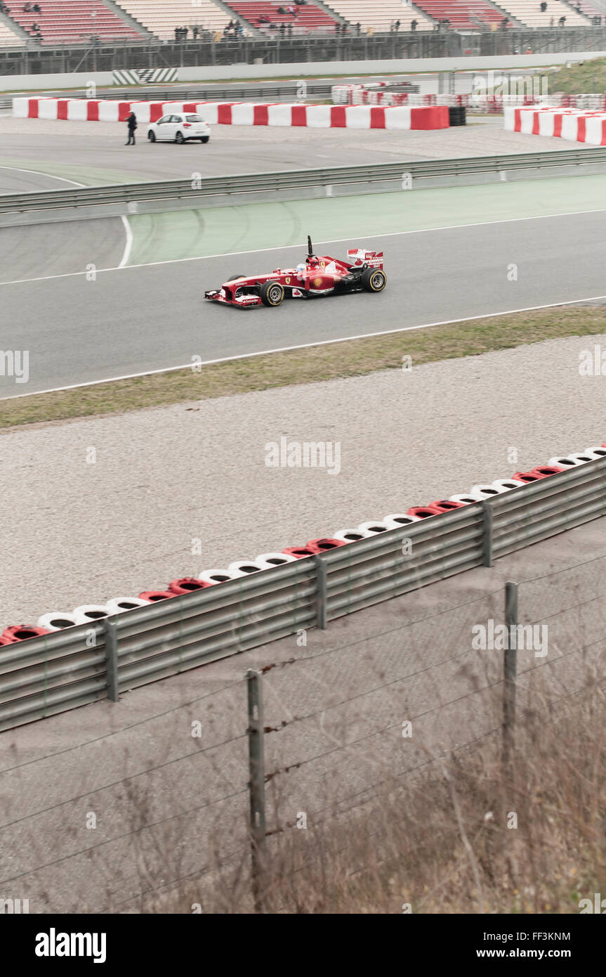 Ferrari Formule 1 días de test , Montmelo, Barcelona , España Foto de stock