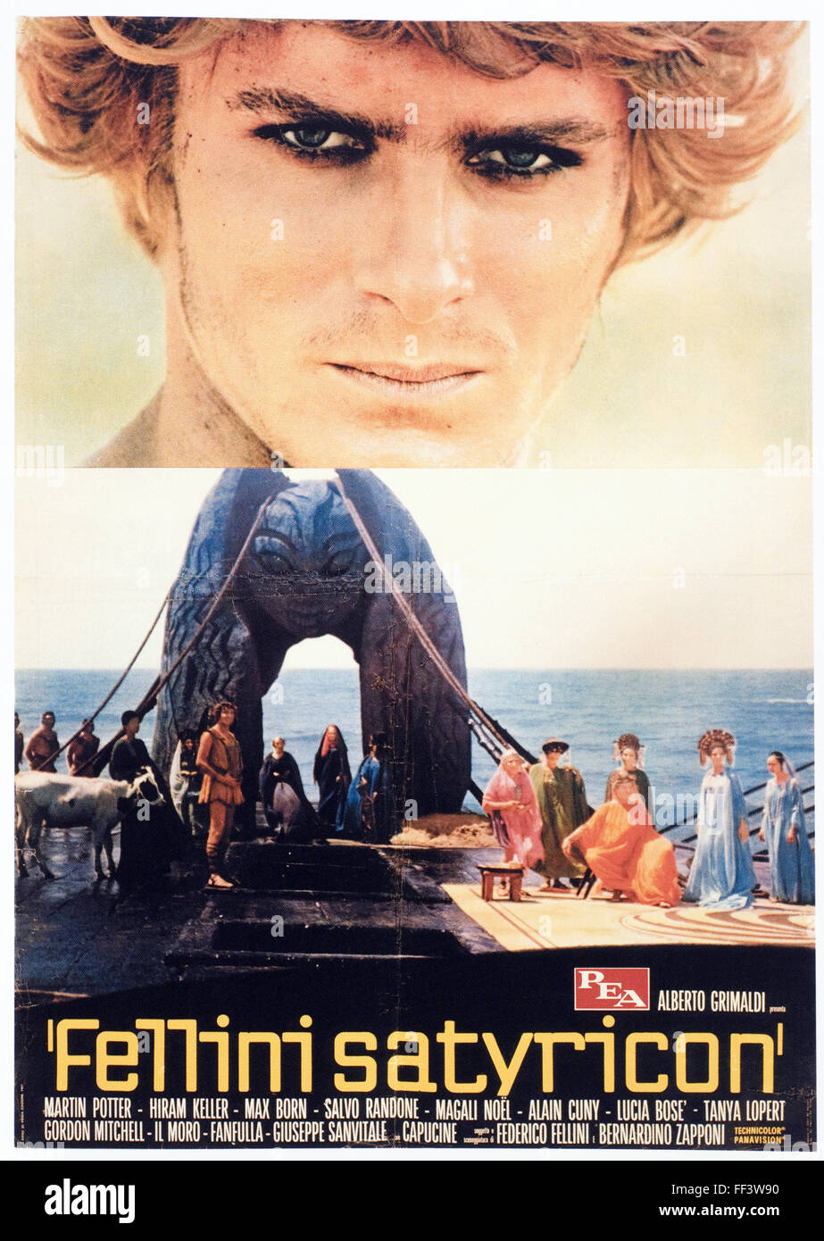 Fellini Satyricon - Póster de la película original en italiano Foto de stock