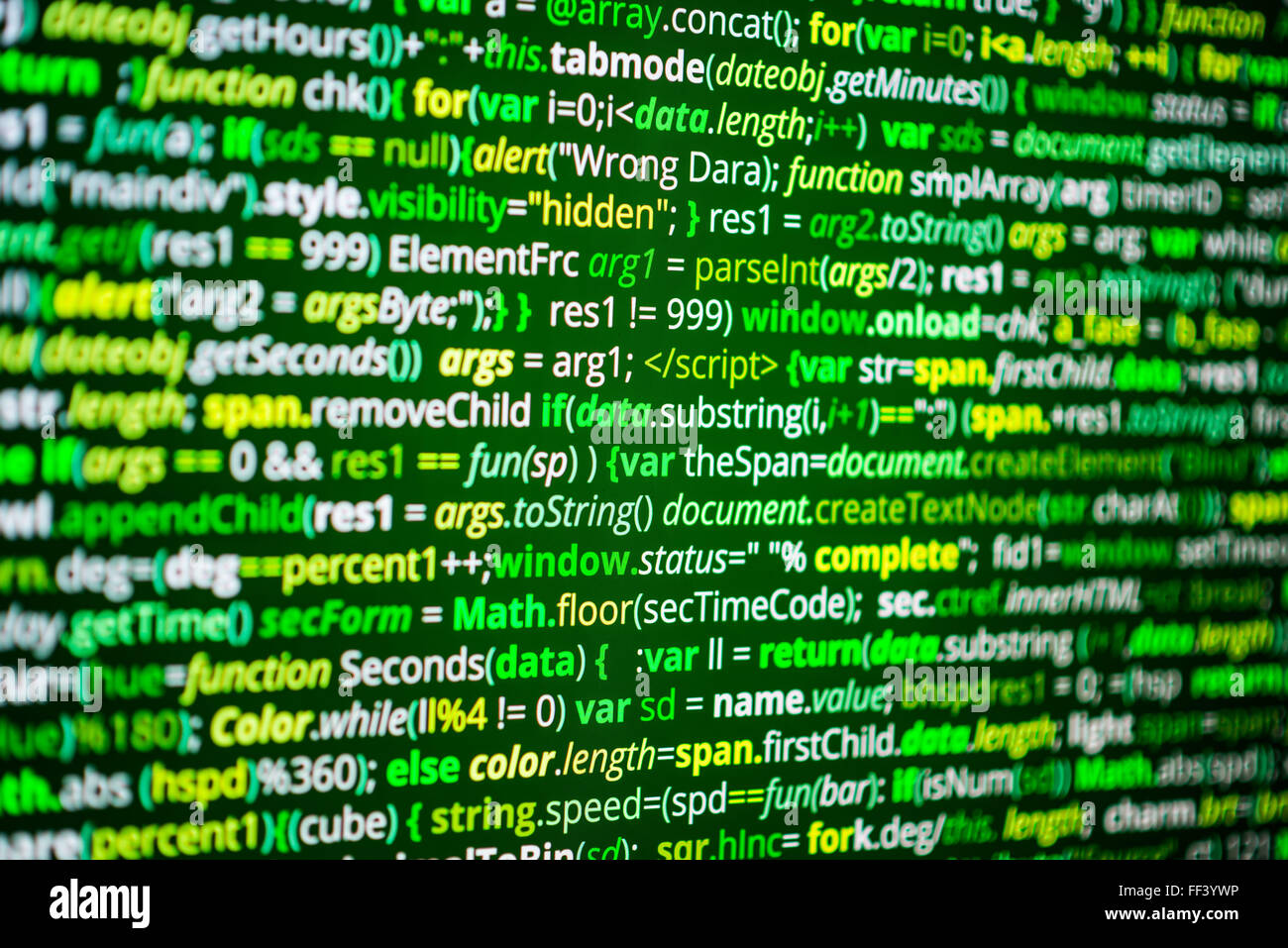El código de un programa abstracto Foto de stock