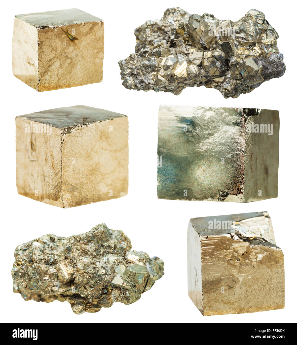 Conjunto de piedras preciosas, minerales naturales diversas piedras y rocas  de mineral de hierro aislado sobre fondo blanco Fotografía de stock - Alamy