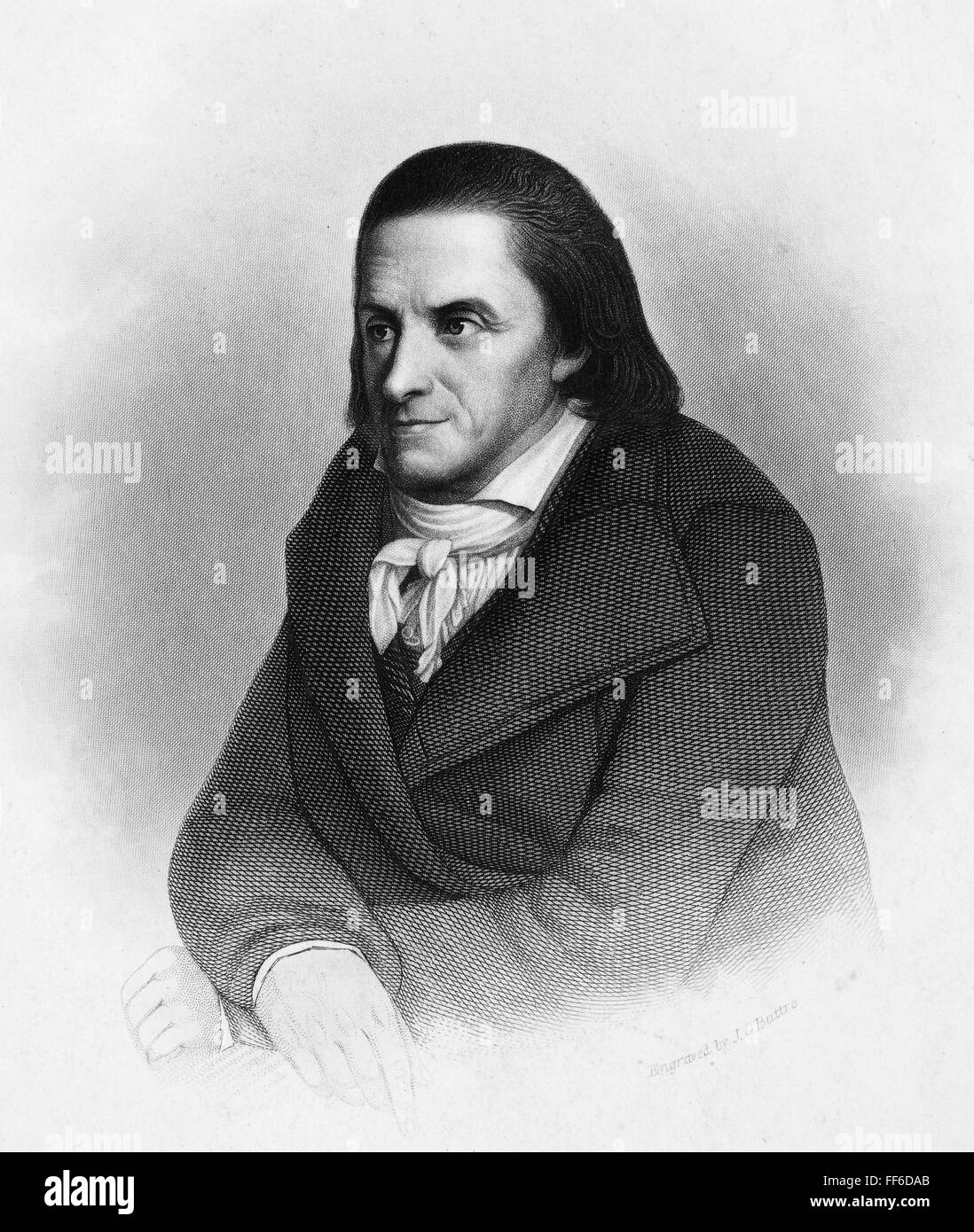 JOHANN PESTALOZZI /n(1746-1827). Reformador educativo suizo. Acero grabado, americanos del siglo XIX. Foto de stock