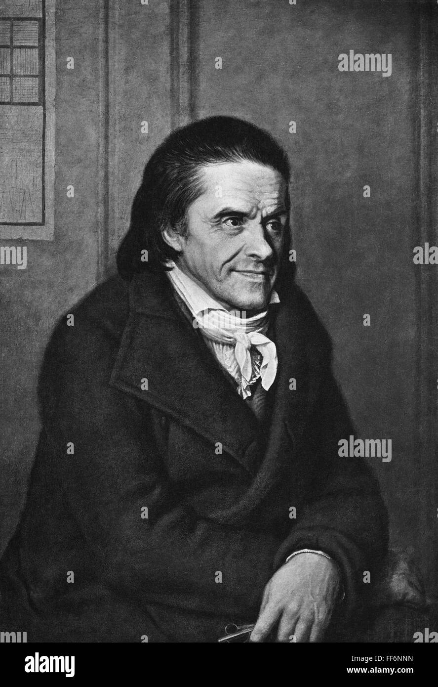 JOHANN PESTALOZZI /n(1746-1827). Reformador educativo suizo. Pintura de A. Sch÷ner. Foto de stock