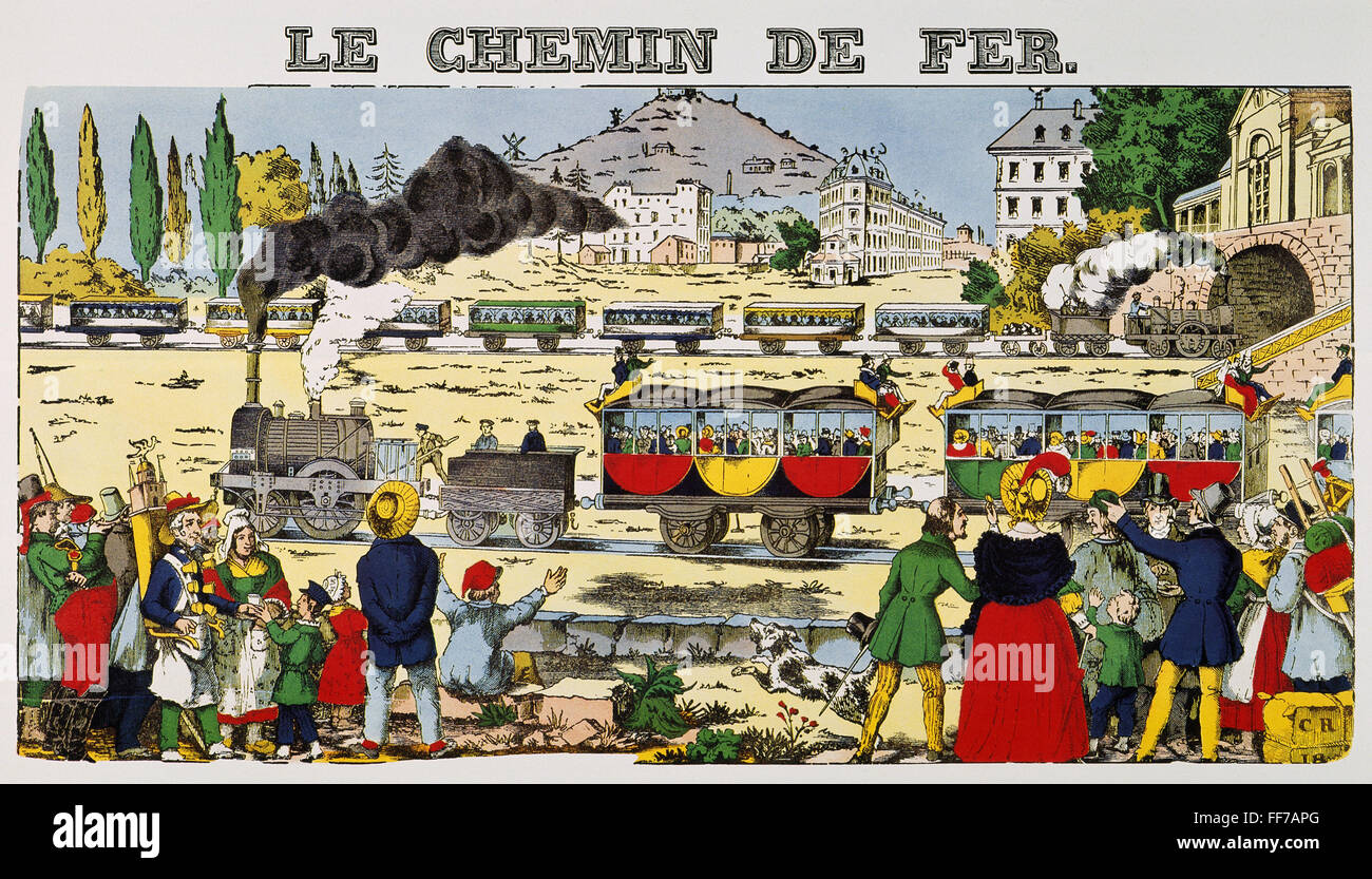 Ferroviaria francesa, 1830. /N'Le Chemin de Fer