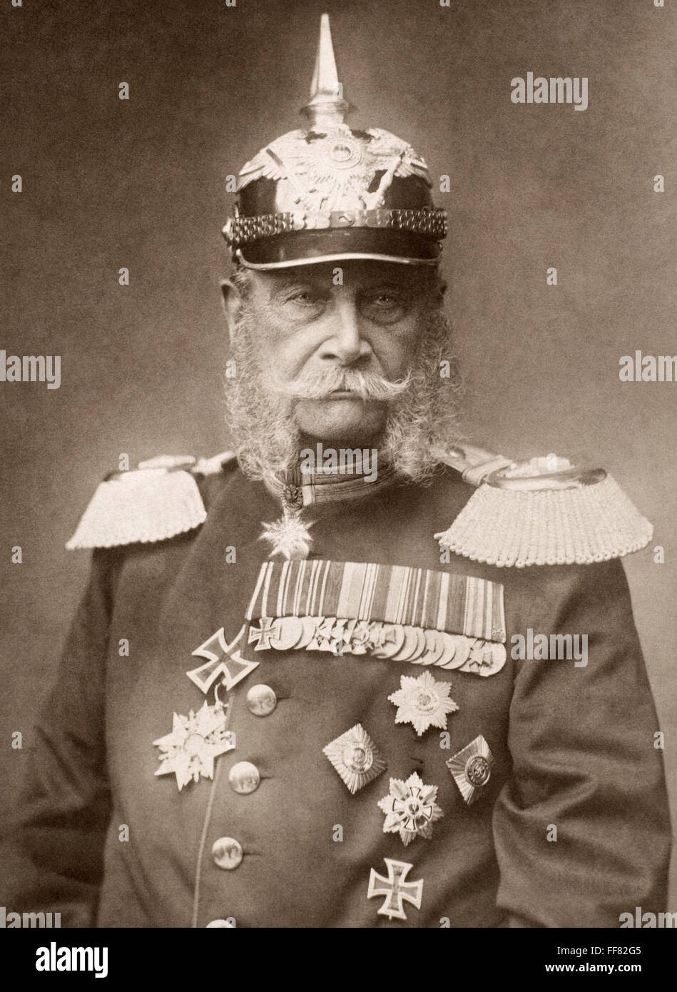 Guillermo I de Prusia /n(1797-1888). El rey de Prusia (1861-88) y Emperador de Alemania (1871-88). Foto de stock