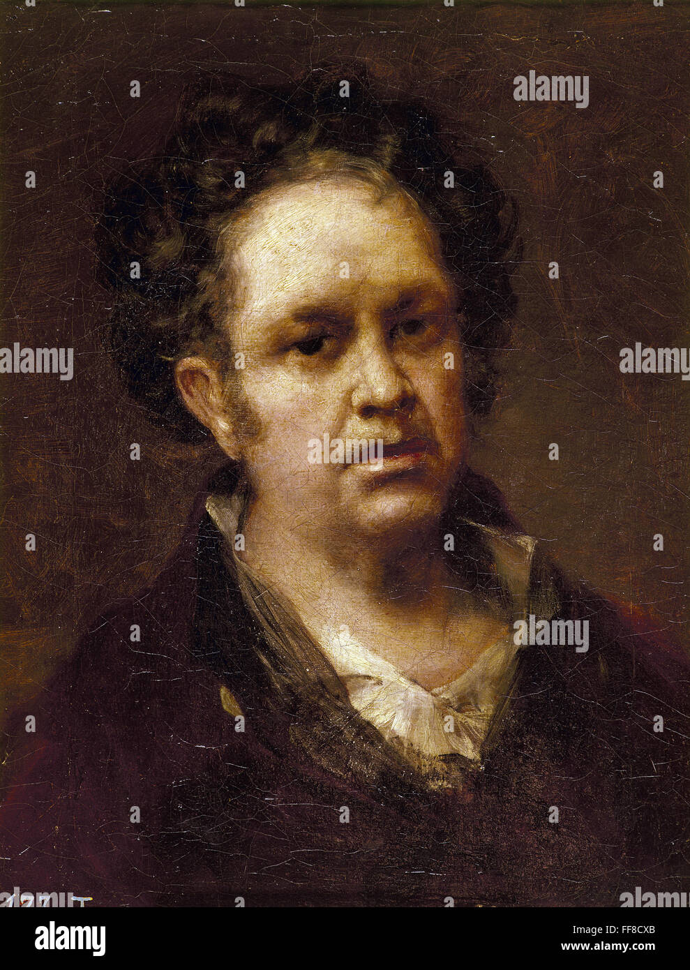 FRANCISCO DE GOYA (1746-1828). /NSpanish pintor, grabador y lithographer. Auto-retrato. Óleo sobre lienzo, 1815. Foto de stock