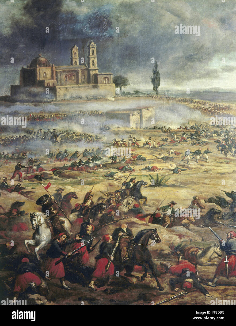 Batalla de puebla painting fotografías e imágenes de alta resolución