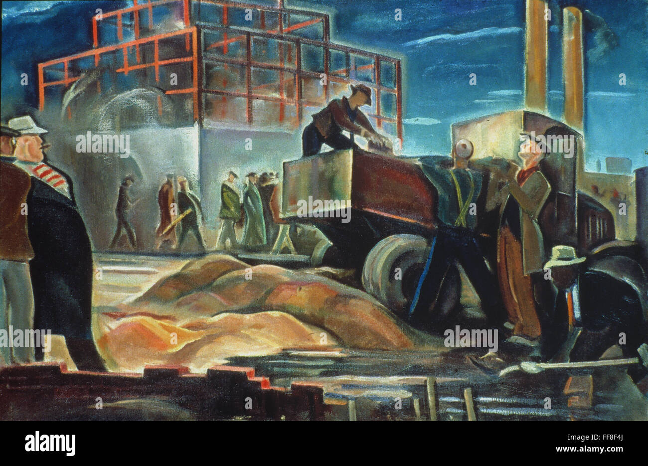 BOULTON: Industrial, 1934. /Borrilla sobre lienzo, por Dacre F. Boulton. Sólo para uso editorial. Foto de stock