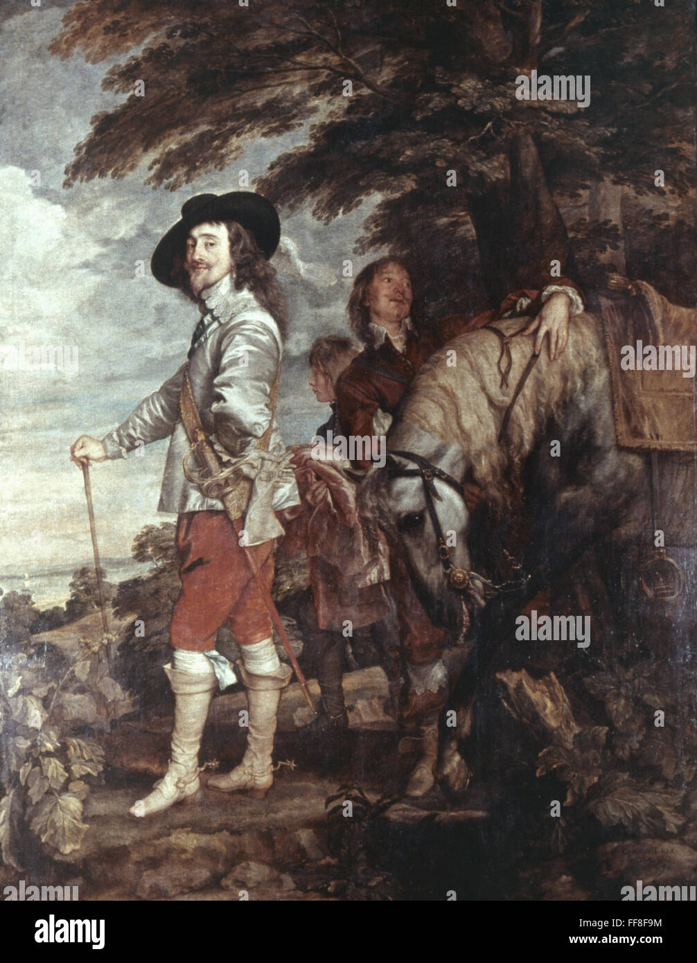 Carlos I de Inglaterra. /NCharles I de Inglaterra. Óleo sobre lienzo de Sir Anthony van Dyck, 1635. Foto de stock