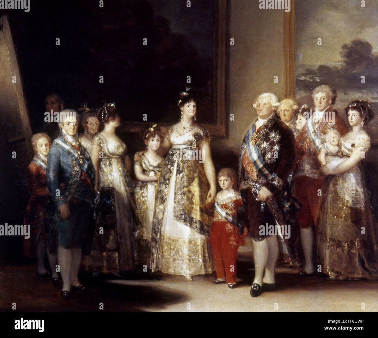 GOYA: Carlos IV, 1800. /Nla familia de Carlos IV, por Francisco de Goya. Óleo sobre lienzo, 1800. Foto de stock