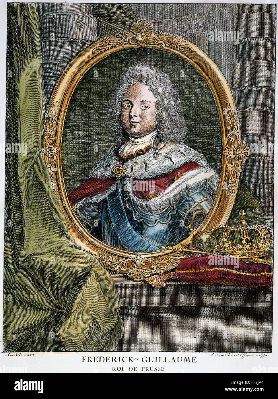 Federico Guillermo I /n(1688-1740). King of Prussia, 1713-40. Grabado francés contemporáneo. Foto de stock